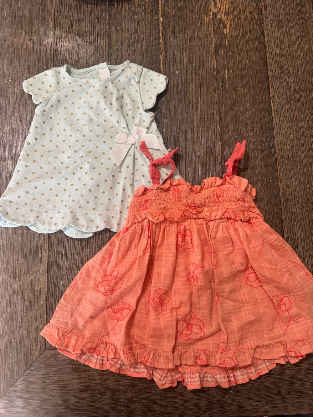 12M Tahari Baby & Cat & Jack Baby Girl Dress Bundle | 2 Dresses